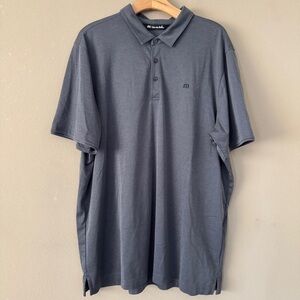 Travis Mathew Men's Grey Golf Polo Shirt Size XXL
